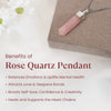 Love Attraction Rose Quartz Pencil Pendant
