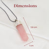 Love Attraction Rose Quartz Pencil Pendant