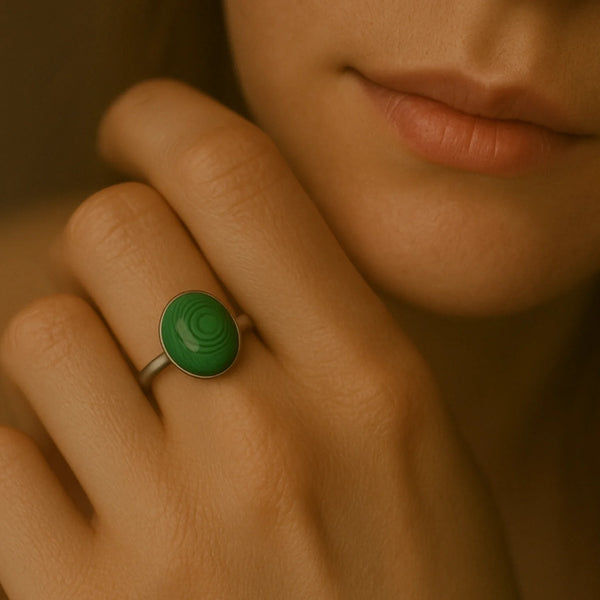 Malachite ring