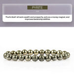 Pyrite Bracelet 8mm for Men – Wealth & Success